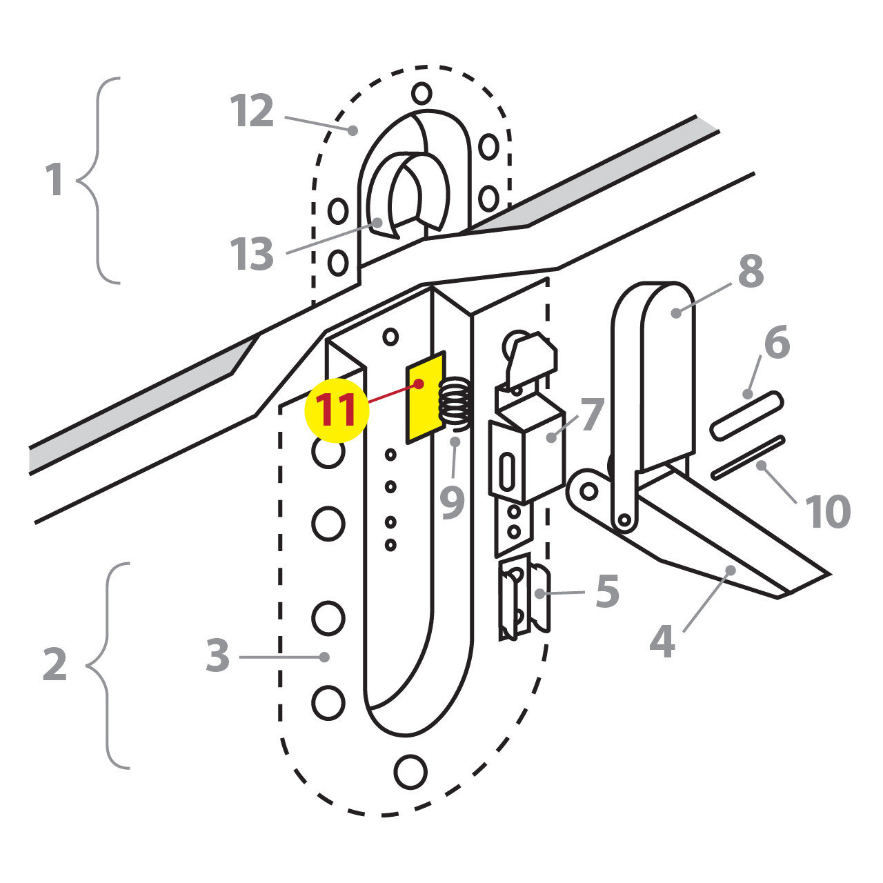 U0452121 UNIVAIR COWL LATCH SHIM - FITS CESSNA